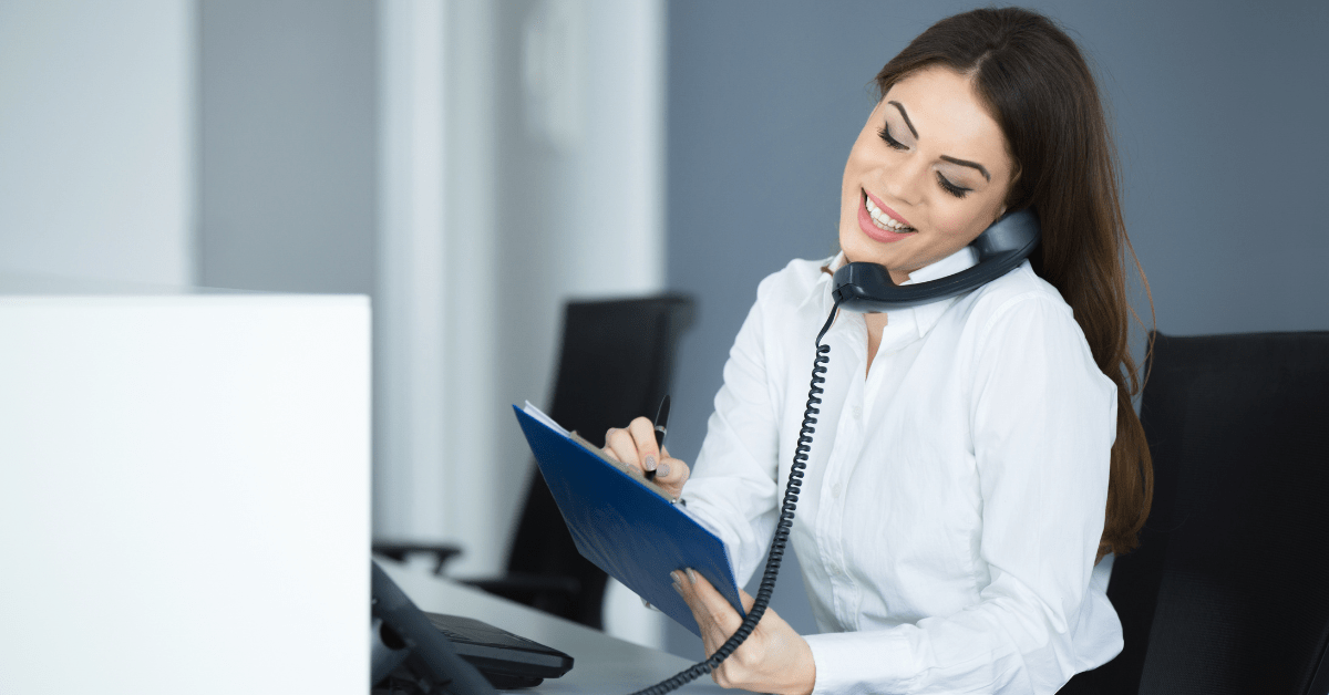 worker using a cloud hosted phone system
